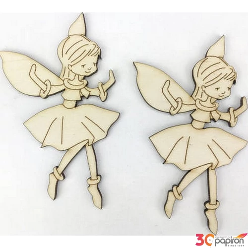 Fa figura tündér Faye - tündér kislány 9.5cmx5cm 2db/cs