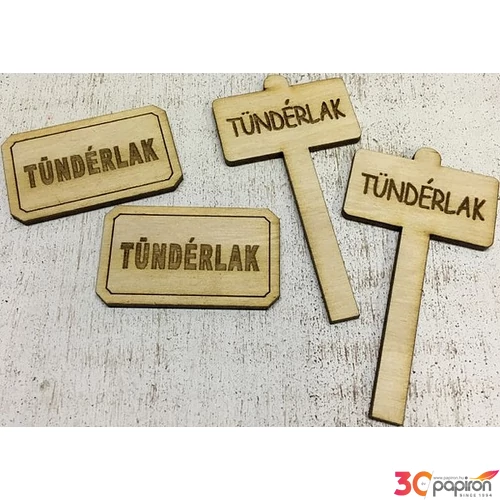 Fa figura tündérajtó tündérlak kellékek vastagság:3mm 4db/cs