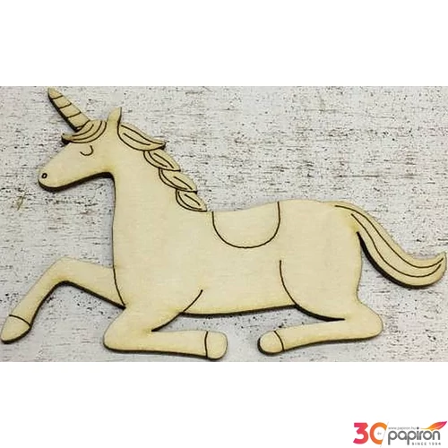 Fa figura unikornis 8x12cm 