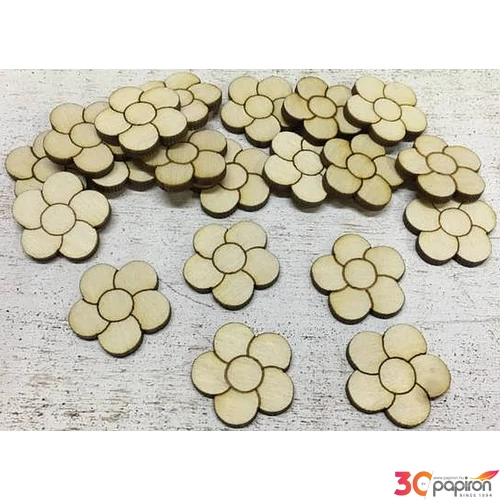 Fa figura virág virág 3cmx3mm 20db/cs