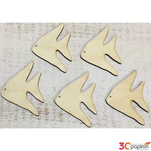 Fa figura vitorláshal vitorláshal natúr 8cmx5.5cmx3mm 5db/cs
