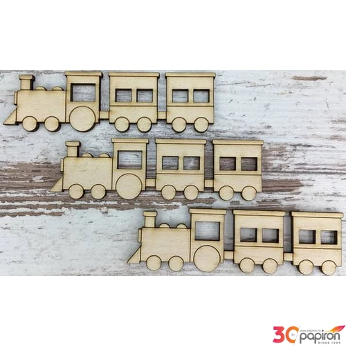 Fa figura vonat natúr 10cm 3db/cs