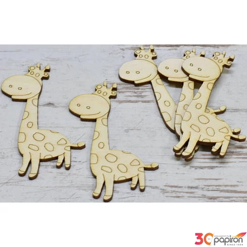 Fa figura zsiráf zsiráf natúr 9, 5cmx5cmx3mm 5db/cs
