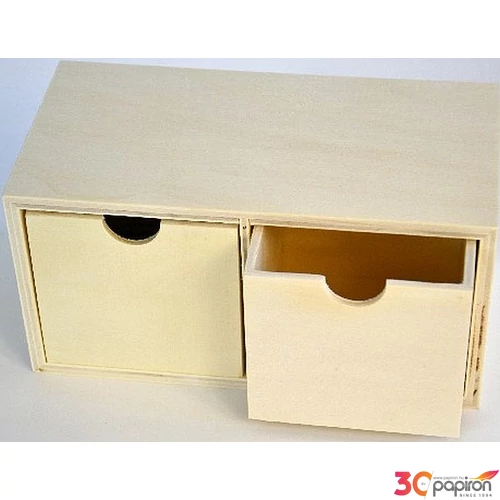 Fa FIÓKOS REKESZ 2R. 19, 5x10x10CM gravírozható, dekorálható