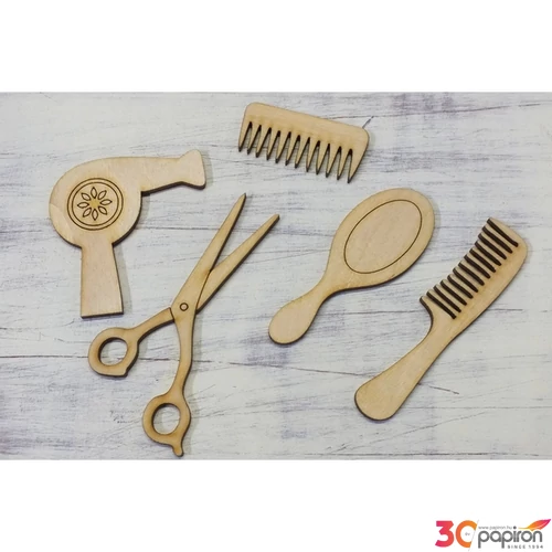 Fa fodrász fodrász szett 9cmx3mm 5db/cs