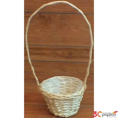 Fa füles kosár 14x50cm - átmérő:20cm 