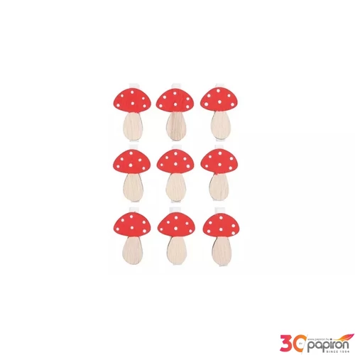 Csipesz fa gombák 4,5 cm 9 db 