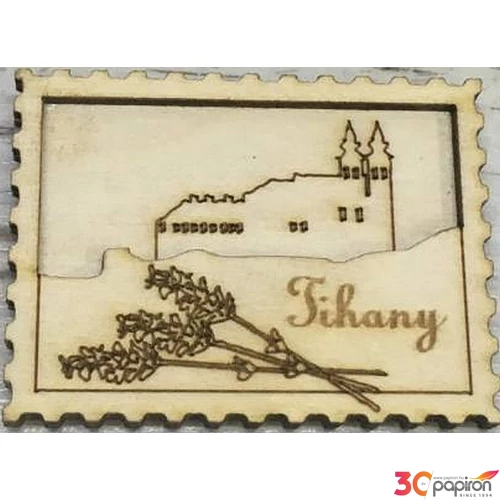 Fa hűtőmágnes Tihany 7x5cm 