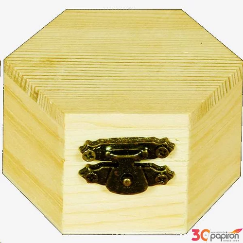 Fa minidoboz hatszög 6X4CM