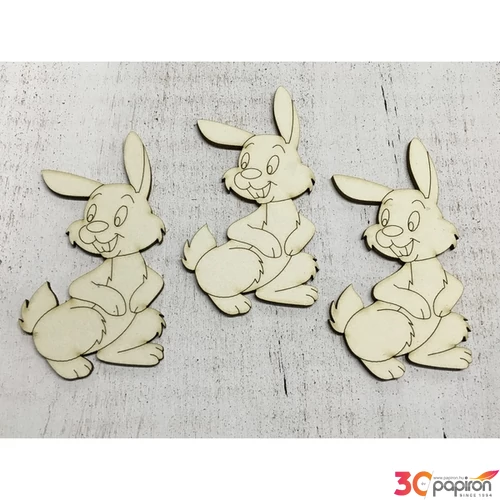 Fa nyuszi nyuszi 10cmx6cmx3mm 3db/cs