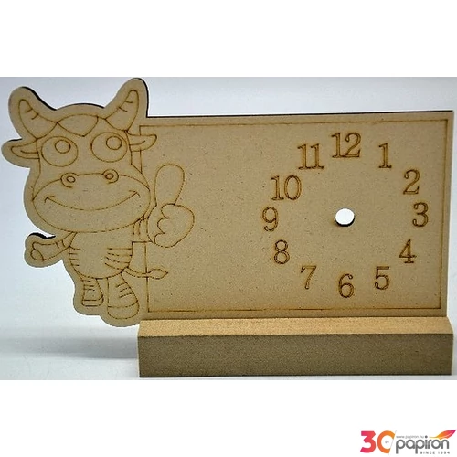 Fa óralap állvánnyal 19x11CM (V:0, 5CM) BOCIS gravírozható, dekorálható