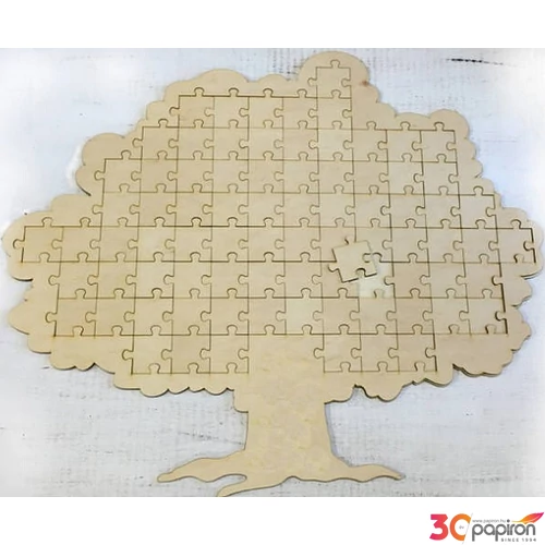 Fa puzzle Fa formájú puzzle darabok: 5x5cm - 64,5x74,5cm