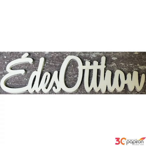 Fatábla felirat Édes Otthon fehér 5x15cm