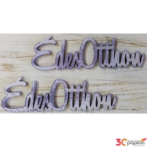 Fatábla felirat Édes Otthon koptatott lila 2db/cs