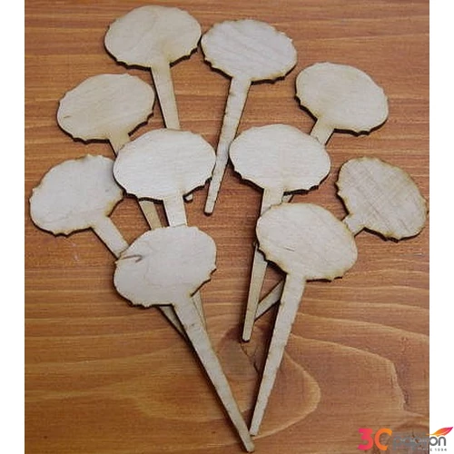 Fatábla felirat, Fa figura beszúrós táblakicsi 4x9cm 10db/cs