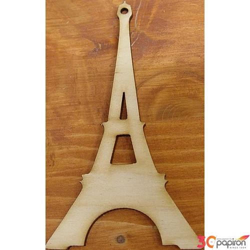 Fatábla felirat, Fa figura Eiffel toronykicsi 6, 5x11cm 5db/cs