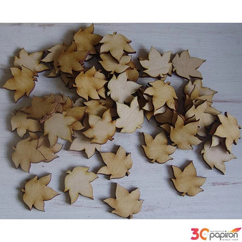 Fatábla felirat, Fa figura falevél juhar 3cm 30db/cs