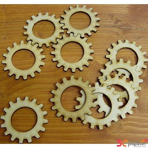 Fatábla felirat, Fa figura fogaskerék 5cm 10db/cs