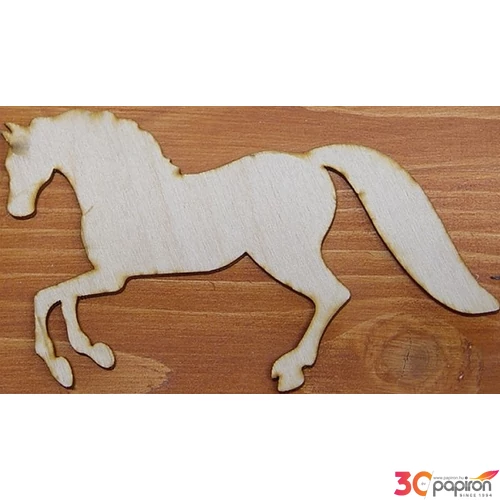 Fatábla felirat, Fa figura galoppozó ló 8x13cm 2db/cs