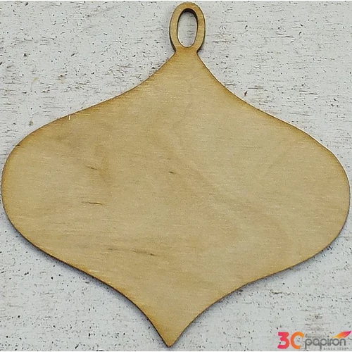 Fatábla felirat, Fa figura karácsonyfadísz búgócsiga 9, 5x9, 5cm 5db/cs