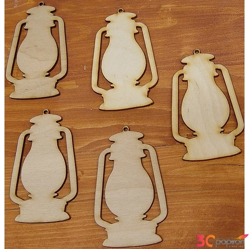 Fatábla felirat, Fa figura lámpás viharlámpa 10cm 5db/cs