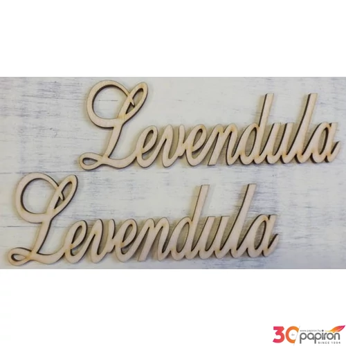 Fatábla felirat, Fa figura Levendula 15cm 2db/cs