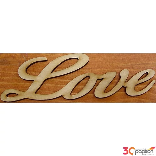 Fatábla felirat, Fa figura Love 15cm 2db/cs