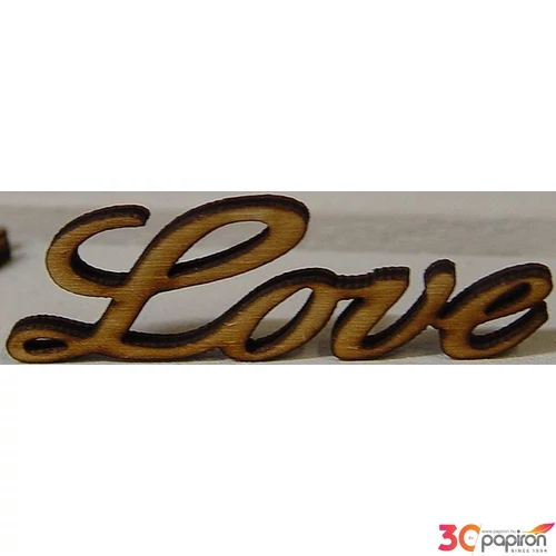Fatábla felirat, Fa figura Love 6cm 10db/cs