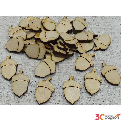 Fatábla felirat, Fa figura makk 3cm 30db/cs