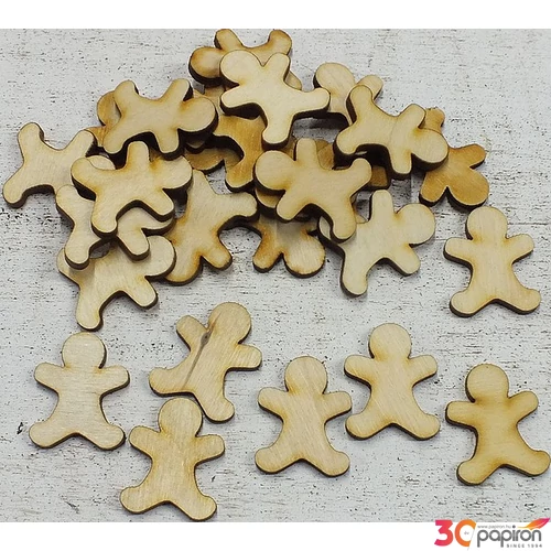Fatábla felirat, Fa figura mézeskalács Mézi 3cm 30db/cs