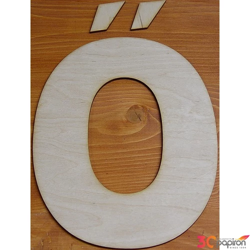 Fatábla felirat, Fa figura Ő Fa betű 24cm