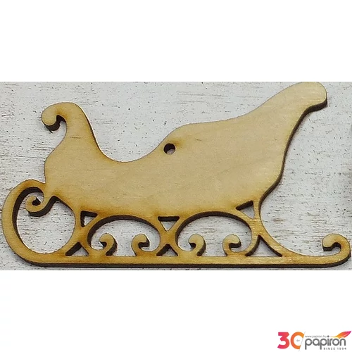 Fatábla felirat, Fa figura szánkó 10x5, 5cm 5db/cs