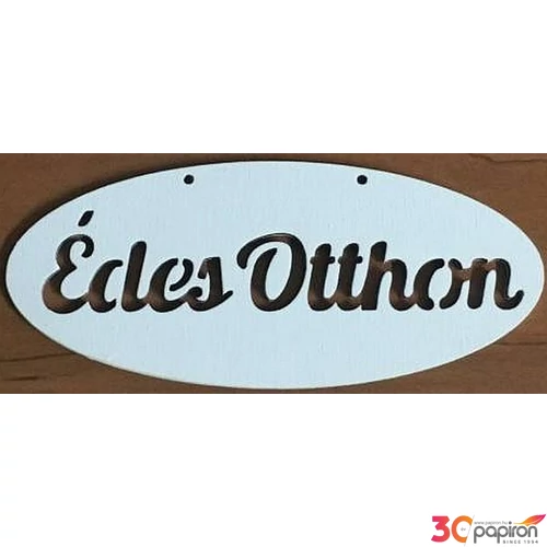 Fatábla felirat fehér Édes Otthon 6x14cm