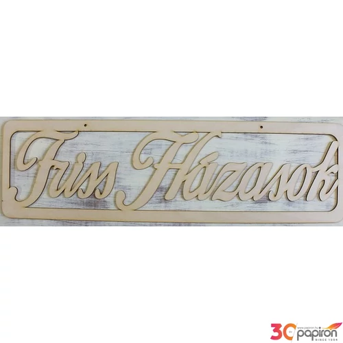 Fatábla felirat Friss házasok keretben 70x20cm