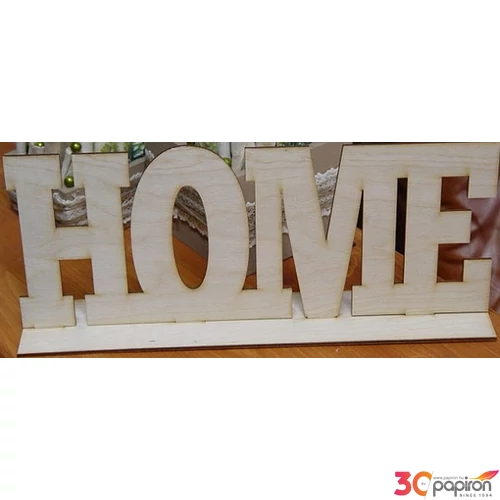Fatábla felirat Home 37x15cm