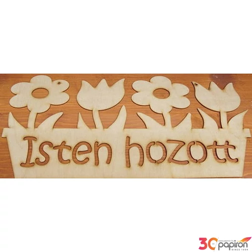 Fatábla felirat Isten hozott 50x24, 5cm