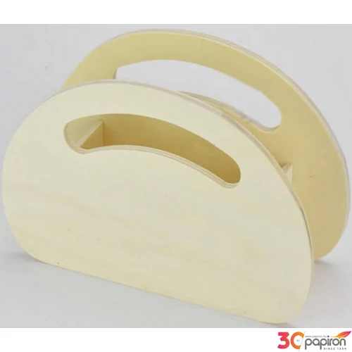 Fa tároló íves Fa natúr , 20, 5x15x7, 5cm GRAVÍROZHATÓ!