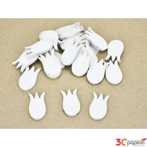 Fa tulipán tulipán hosszú 3cmx3mm fehér 30db/cs