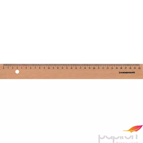 Faber-Castell vonalzó 30cm-es műszaki fa natúr felületű 1oldalas mérce ruler S9063