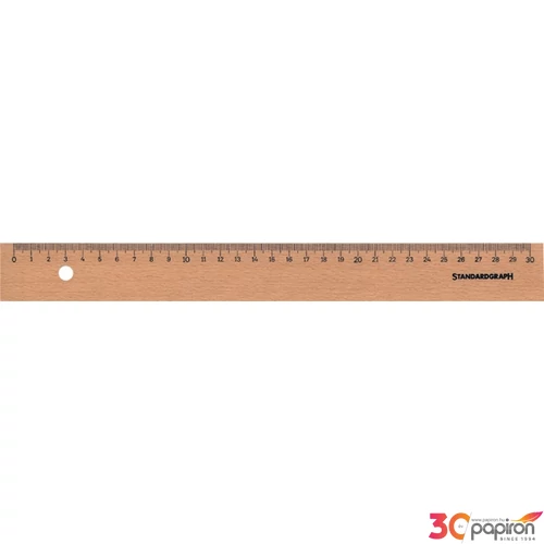 Faber-Castell vonalzó 40cm-es műszaki fa natúrfelületű, 1oldalas mérce prémium minőségű termék S9064