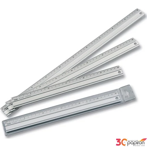 Faber-Castell vonalzó 50cm-es aluminiu ezüst színű, 1oldalas mérce fém fémvonalzó F23050