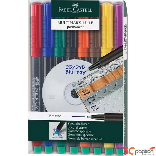 Faber-Castell alkoholos filc 1513 F fóliaíró filc, 0,6mm 8db . 151309
