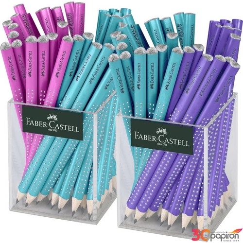Faber-Castell ceruza Sparkle B Jumbo - lila gyöngyházfényű 111604
