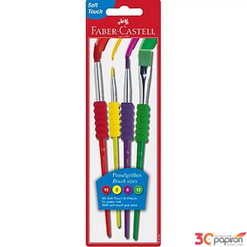 Faber-Castell ecset 4db-os Soft Touch -2, 6, 10, 12- készlet. prémium minőségű termék 481600