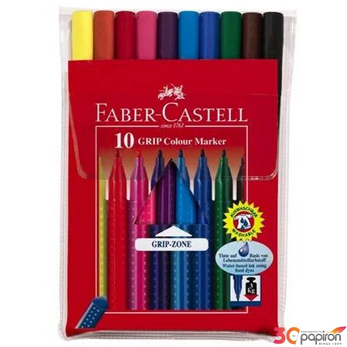 Faber-Castell filckészlet 10db Grip háromszögletű rostiron 155310 155310