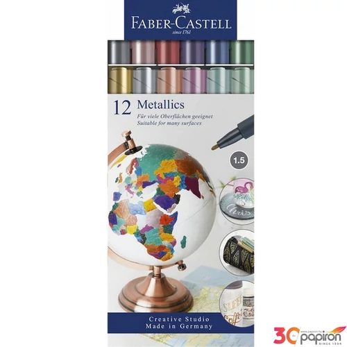 Faber-Castell művészfilc 12es Art and Graphic művész metál készlet 160713