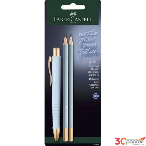 Faber-Castell golyóstoll 1db-os POLY BALL Urban XB-s heggyel 2db grafitceruza Urban B égkék BL. 2024