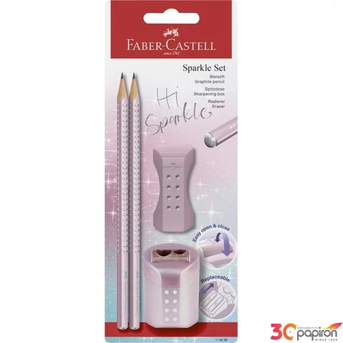 Faber-Castell grafitceruza 2db-os, Sparkle metál rózsaszín