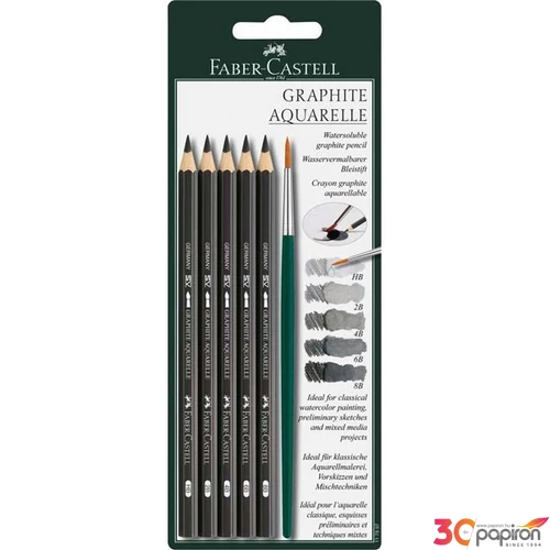 Faber-Castell grafitceruza Akvarell grafitceruza 5db + ecset. 117897
