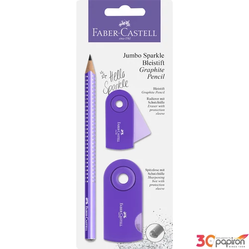 Faber-Castell grafitceruza HB Sparkle Jumbo gyöngyházfény lila purple 111675